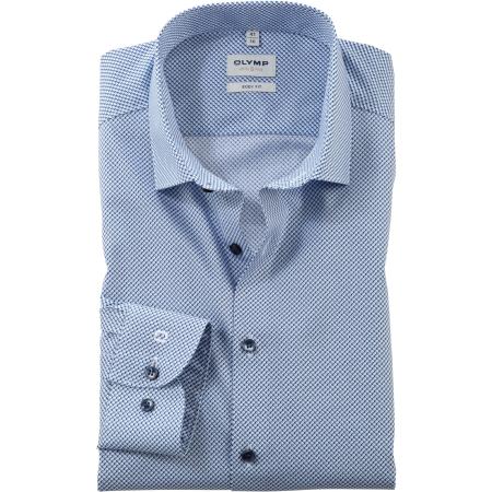 OLYMP Level Five Overhemd blauw, Bedrukt