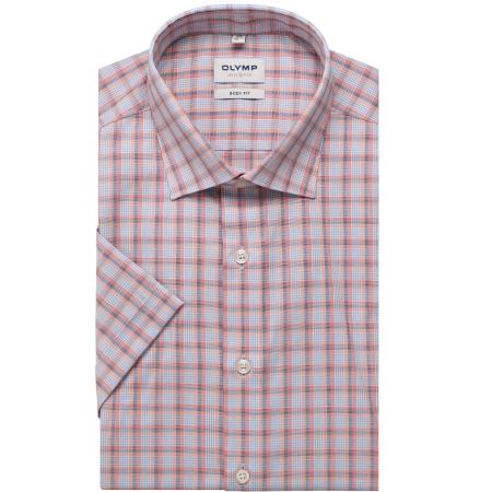 OLYMP Level Five Overhemd Korte mouw zalm