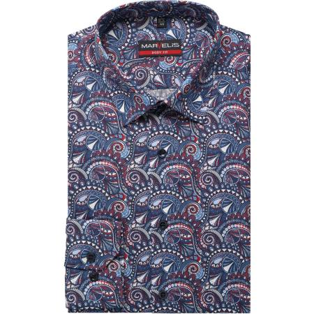 Marvelis Overhemd blauw/rood, Motief