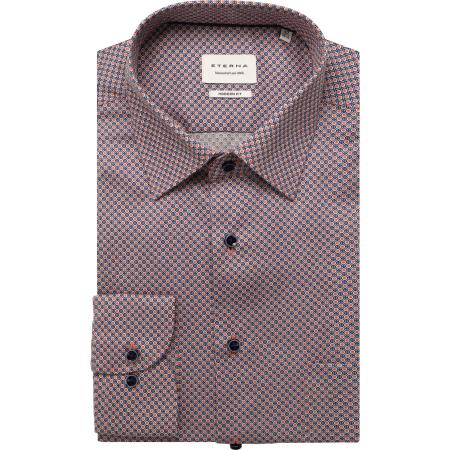 ETERNA Overhemd paars, Bedrukt