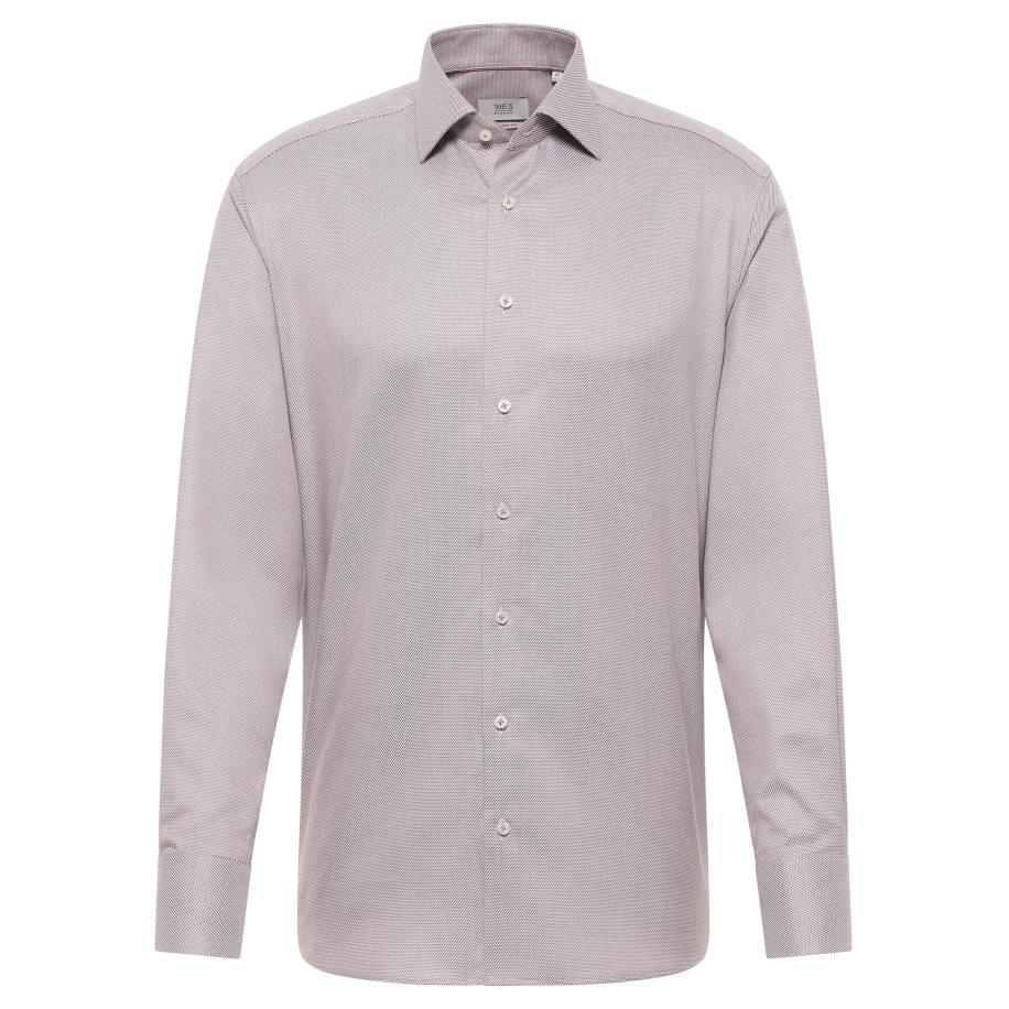 Eterna ETERNA Zakelijk overhemd lichtbruin / wit -