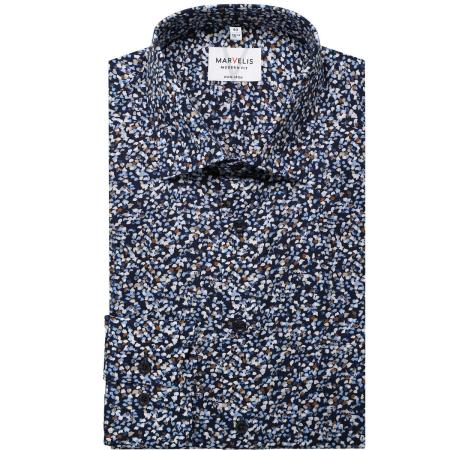 Marvelis Overhemd blauw/rood/wit, Motief