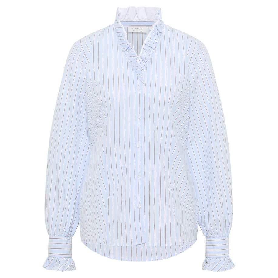 Eterna ETERNA Blouse lichtblauw / wit -