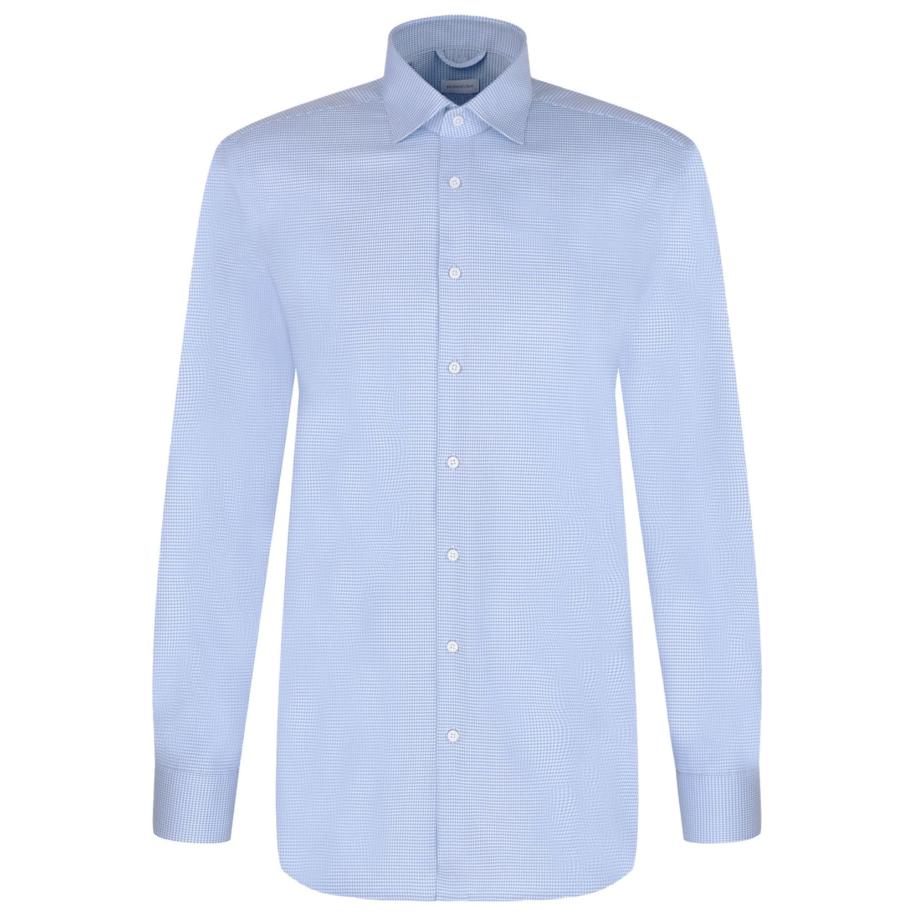 Seidensticker Overhemd lichtblauw, Effen Blauw