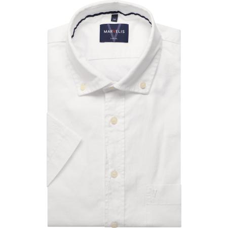 Marvelis Casual Overhemd Korte mouw wit