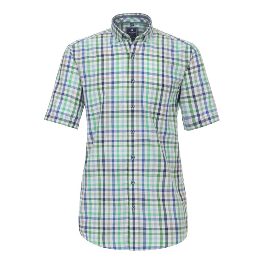 Redmond Casual Overhemd Korte mouw groen Groen