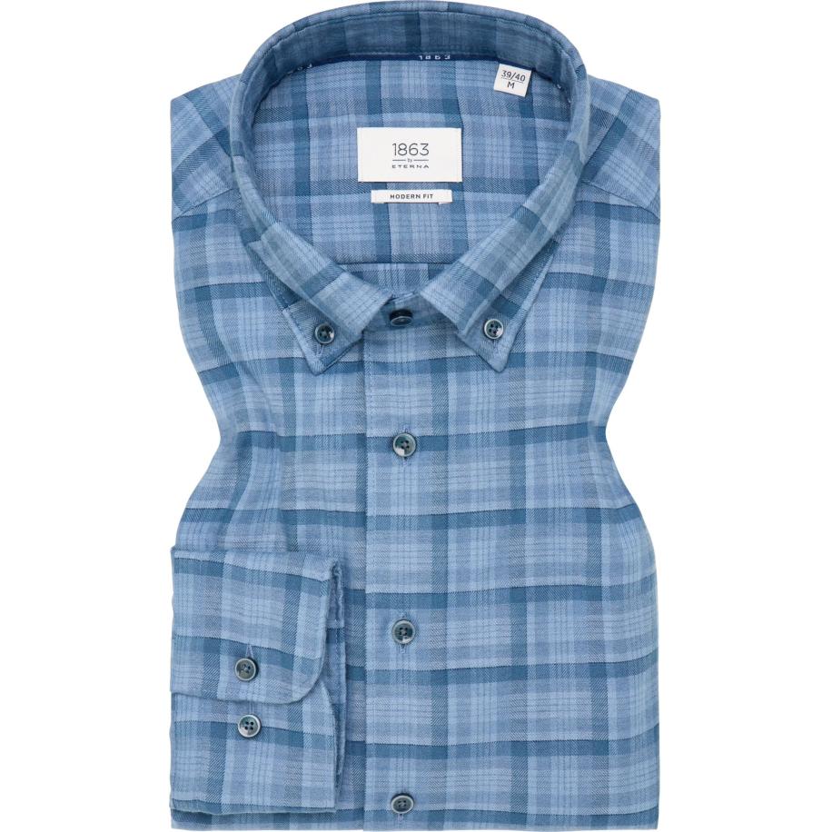 ETERNA 1863 Flanellen Overhemd veelkleurig, Ruit Multicolor