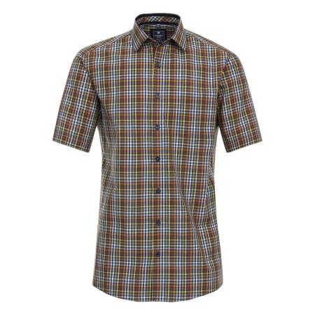 Redmond Casual Overhemd Korte mouw geel