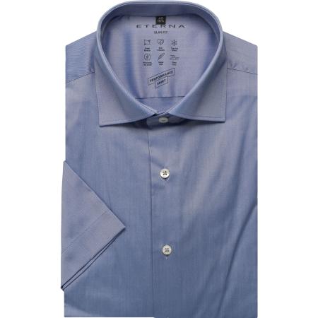 ETERNA Performance Overhemd Korte mouw blauw