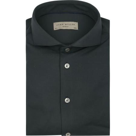 John Miller Overhemd Hyperstretch Donkergroen