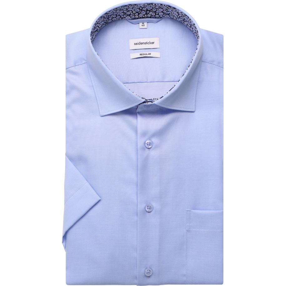 Seidensticker Overhemd Korte mouw lichtblauw Blauw