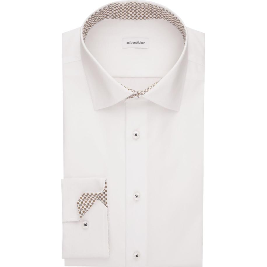 Seidensticker Overhemd wit, Effen Wit