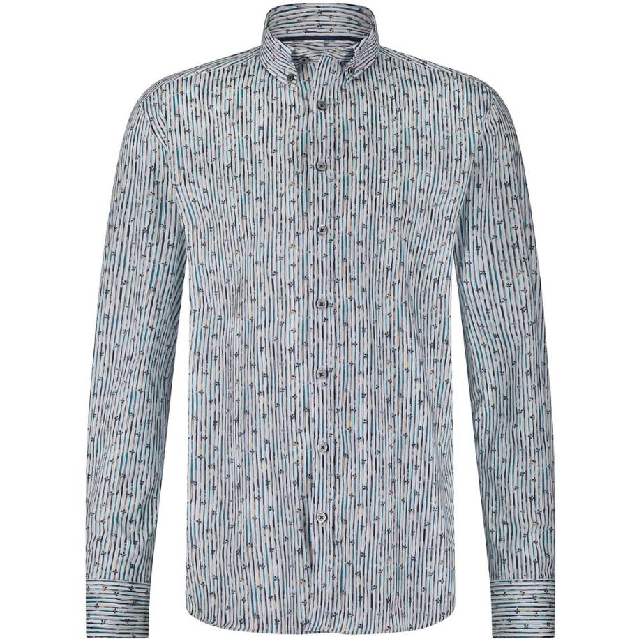 State Of Art Overhemd Striped Pop Wit