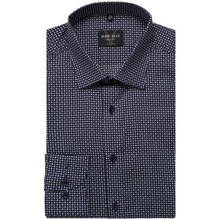 Marvelis Overhemd marine, Bedrukt