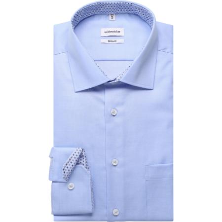 Seidensticker Overhemd lichtblauw, Effen