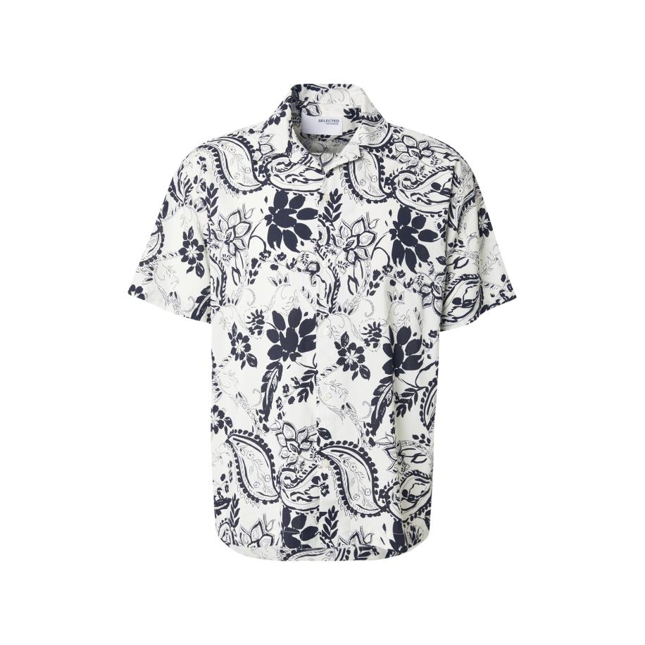 Selected SELECTED Overhemd SLHRLXAIR crème / zwart -