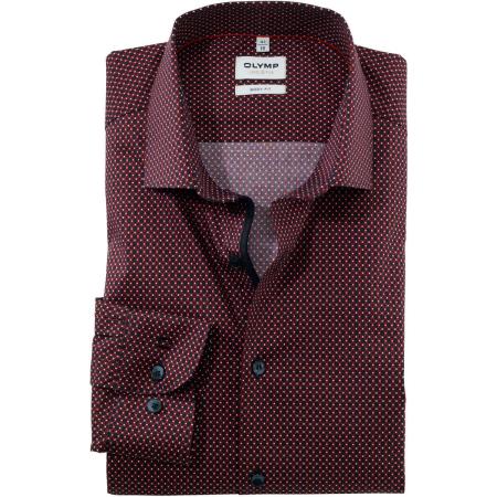 OLYMP Level Five Overhemd ML6 (vanaf 68 CM) blauw/rood