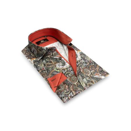 Circle of Gentlemen Leandro allover print overhemd met contrastdetails 100% co