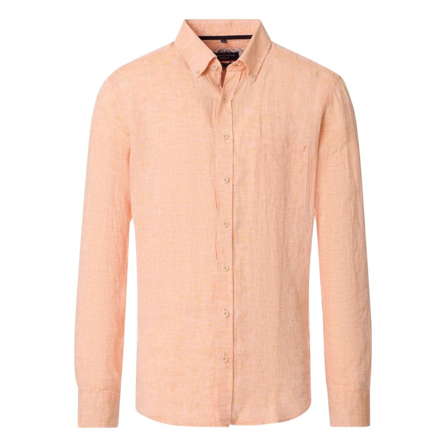 Casa Moda Linnen Overhemd oranje, Effen Oranje