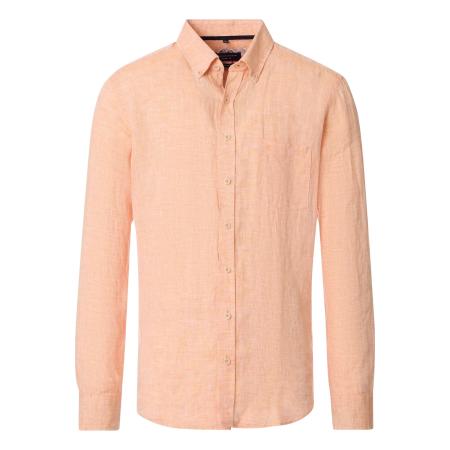 Casa Moda Linnen Overhemd oranje, Effen