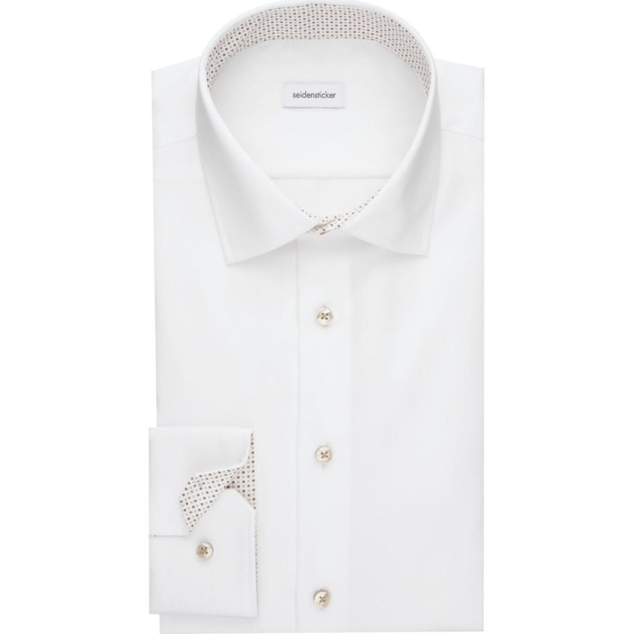 Seidensticker Overhemd wit, Effen Wit