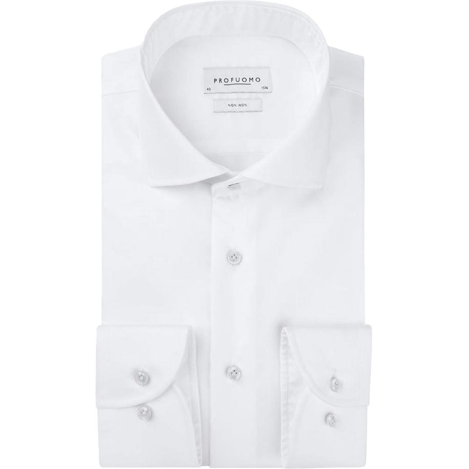 Profuomo Slim Fit Overhemd Cutaway Wit