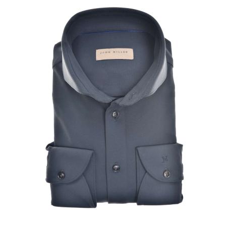 John Miller Overhemd donkerblauw, Effen