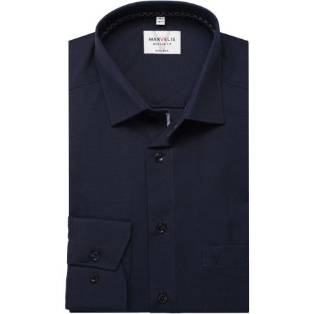 Marvelis Overhemd blauw, Effen