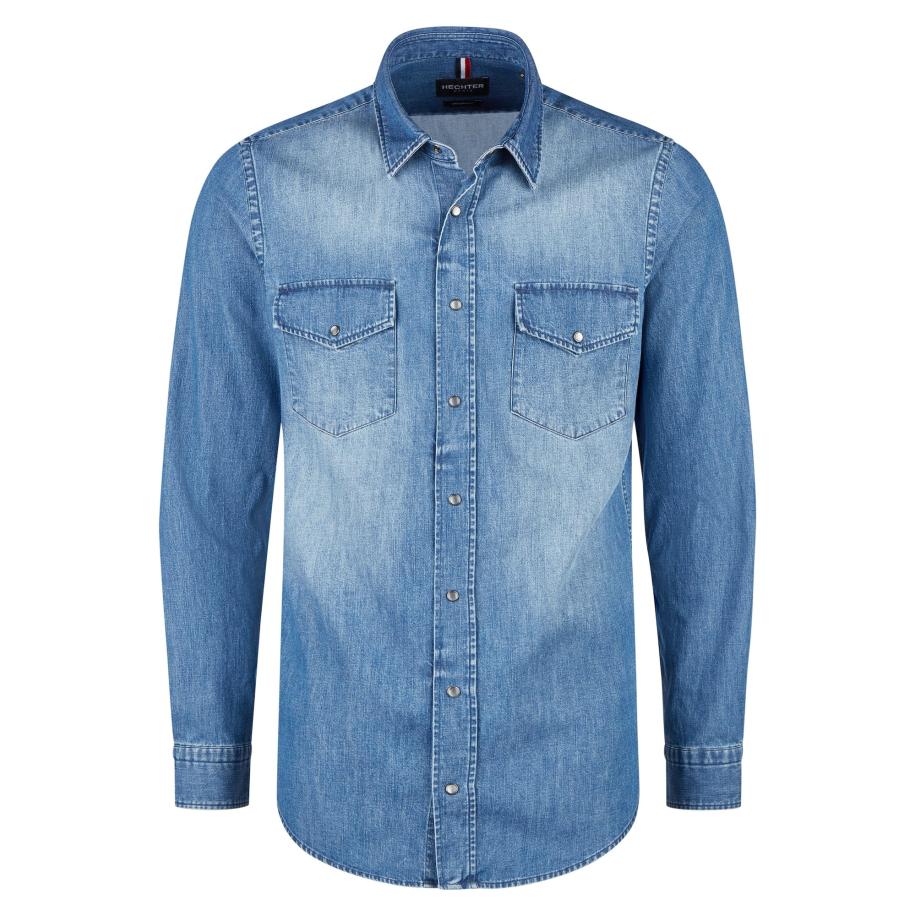 HECHTER PARIS HECHTER PARIS Overhemd hemelsblauw -