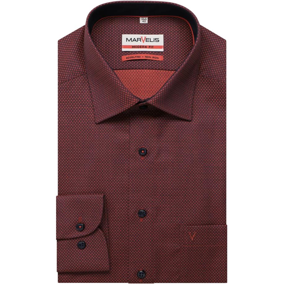 Marvelis Overhemd rood, Faux-uni Rood