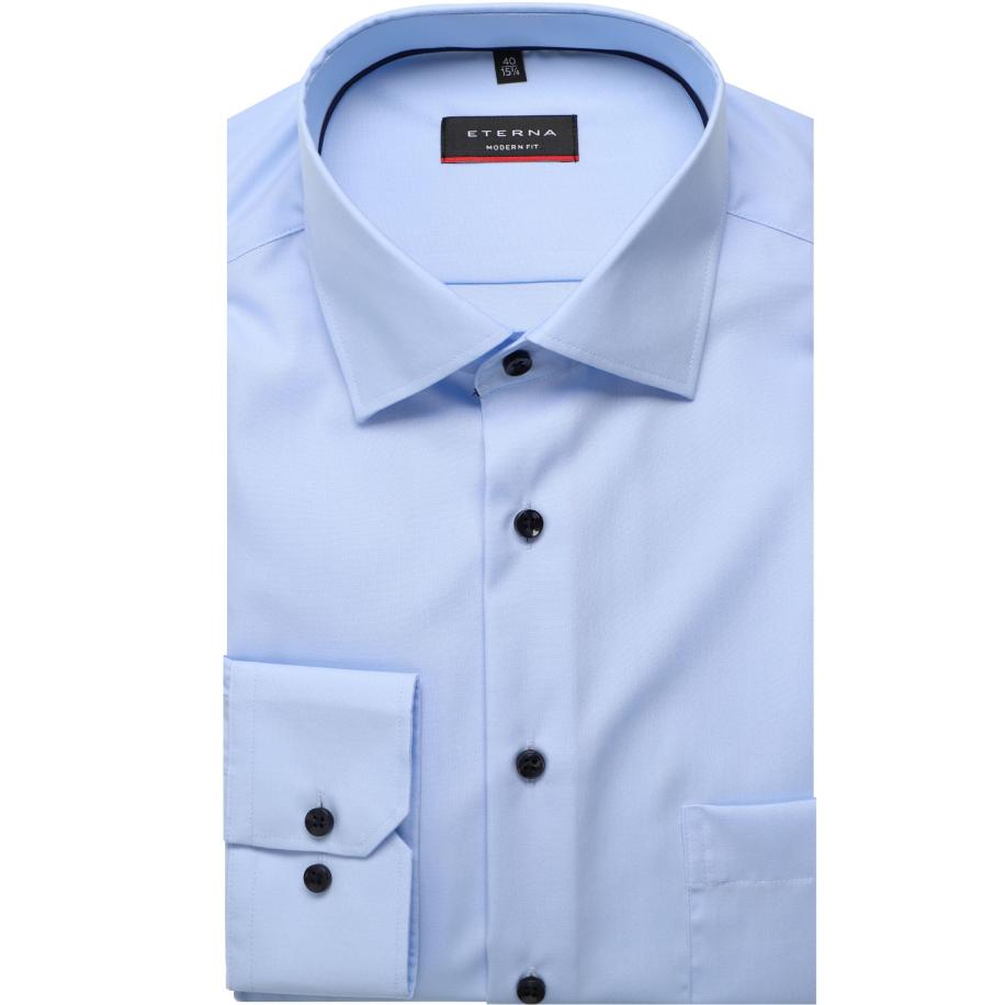 ETERNA Overhemd ML7 (72CM+) lichtblauw Blauw