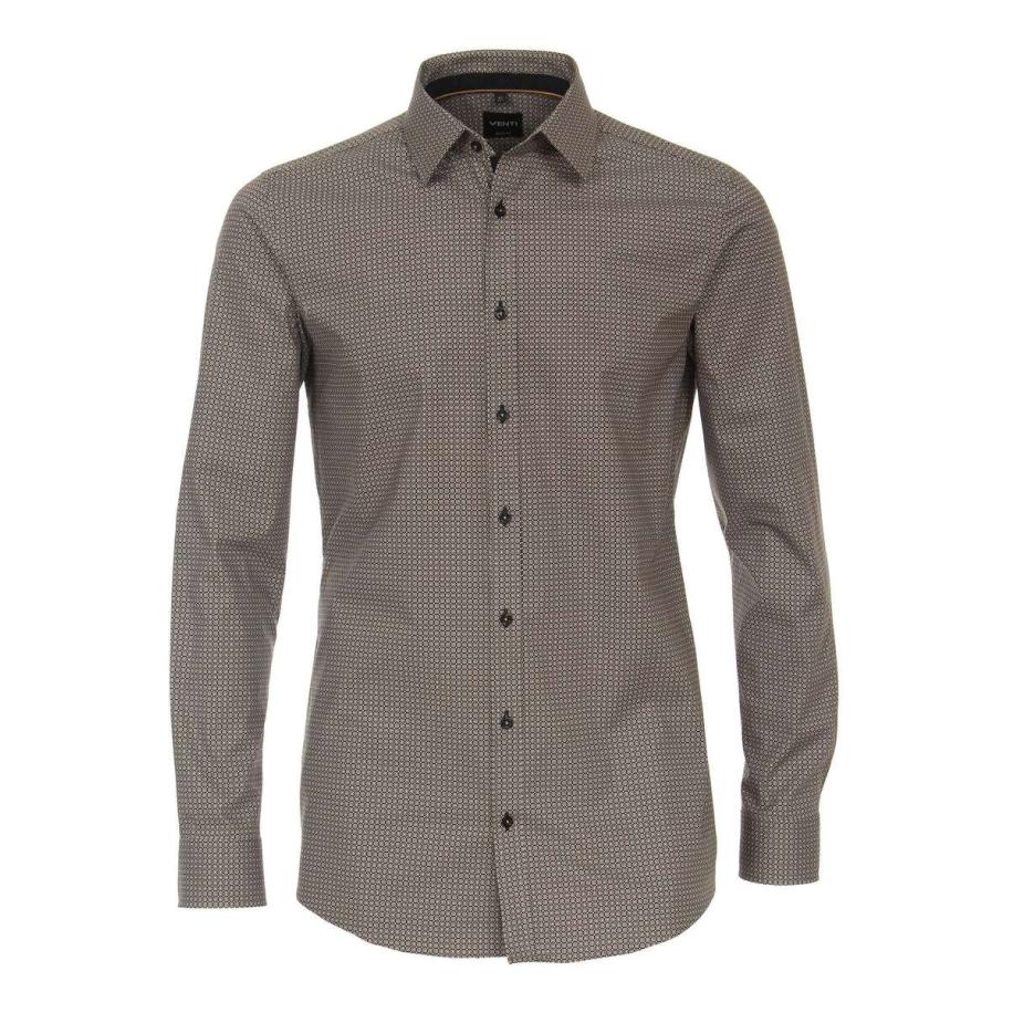 Venti Overhemd zwart, Bedrukt Multicolor