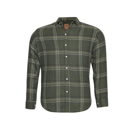 Campus Sutra Overhemd Augustus sand / olijfgroen / zwart / wit