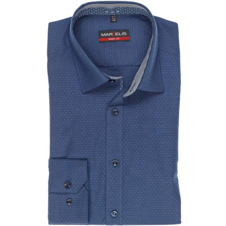 Marvelis Overhemd nachtblauw, Faux-uni