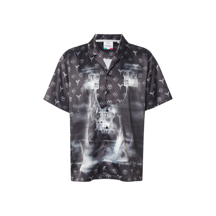 carlo colucci Carlo Colucci Overhemd Dobermann grijs / zwart / wit -