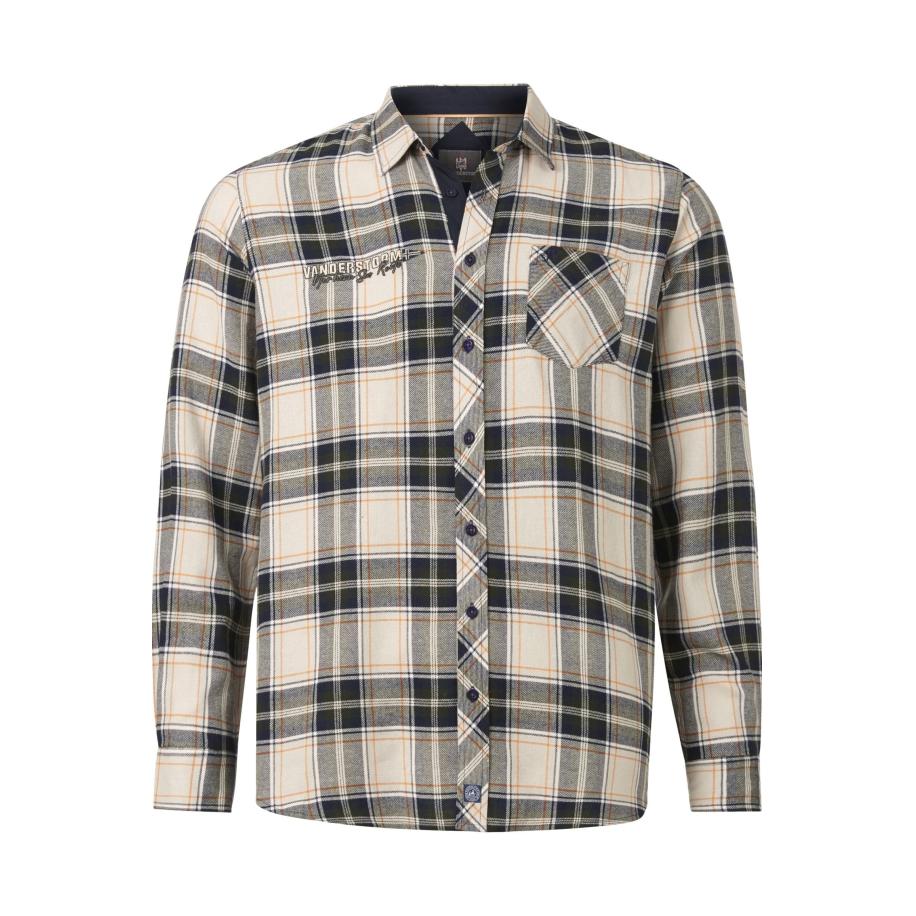 Jan Vanderstorm Overhemd zilvergrijs, Ruit Grijs