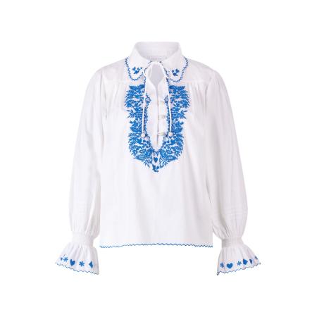 Rich & Royal Rich & Royal Blouse royal blue/koningsblauw / wit