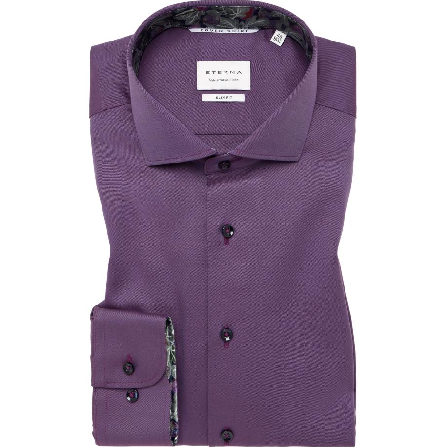ETERNA Cover Shirt Overhemd paars, Effen Paars