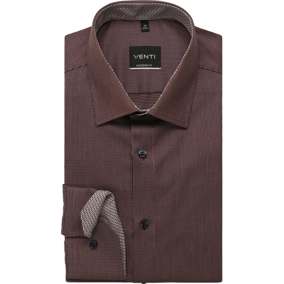 Venti Overhemd ML6 (vanaf 68 CM) bruin Bruin