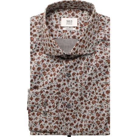 ETERNA 1863 Overhemd grijs, Bedrukt