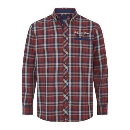 Jan Vanderstorm Overhemd donkerrood, Ruit