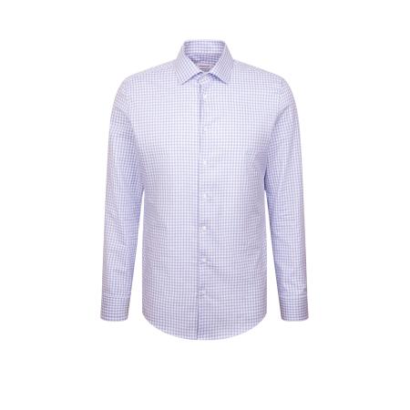 SEIDENSTICKER Zakelijk overhemd Schwarze Rose lichtblauw / wit