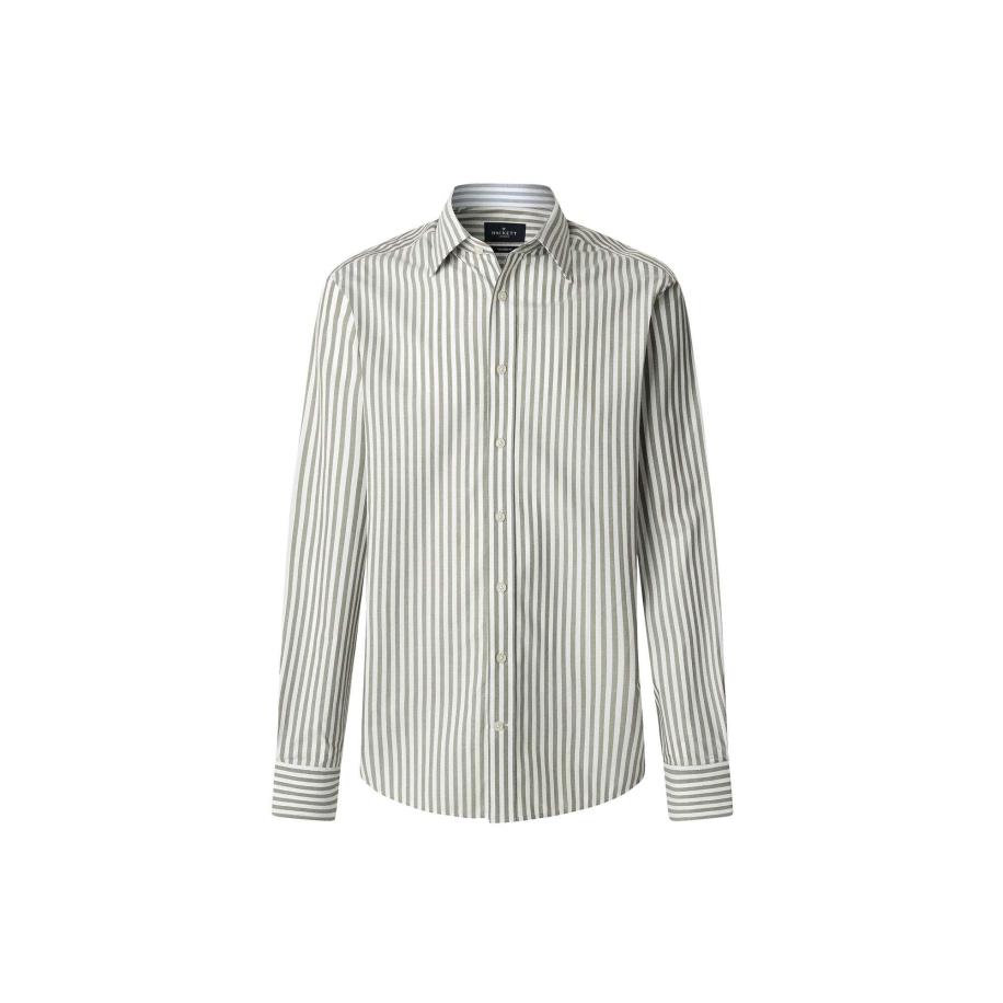 Hackett London Hackett London Overhemd kaki / wit -