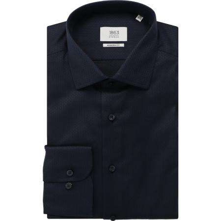 ETERNA 1863 Overhemd marine, Effen