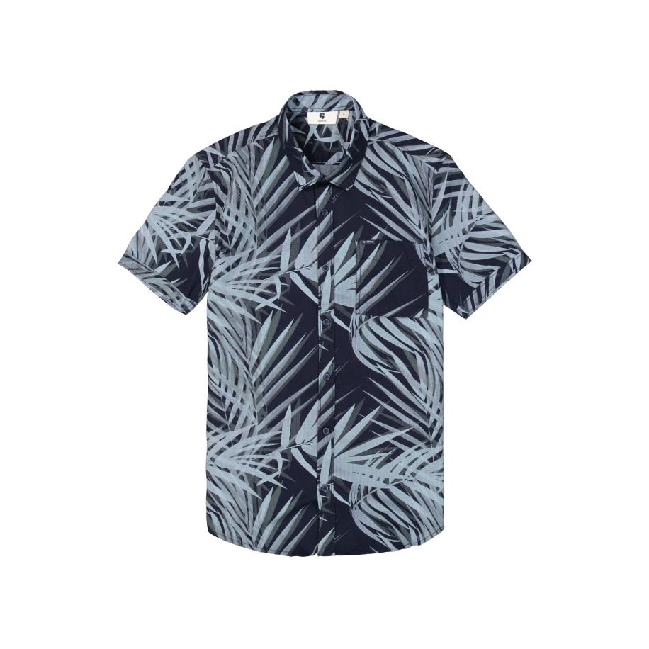 Garcia GARCIA Overhemd navy / lichtblauw / donkergroen -