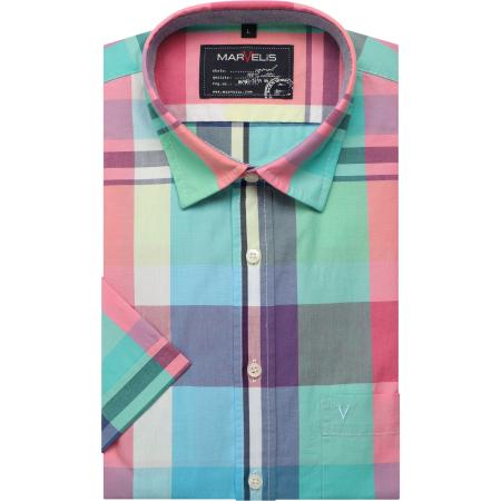 Marvelis Casual Overhemd Korte mouw roze