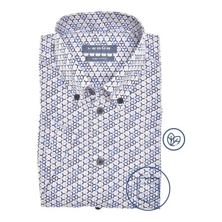 Ledȗb Overhemd Korte mouw blauw/geel