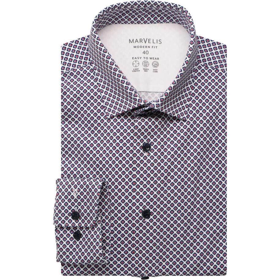 Marvelis Performance Jersey shirt marine, Bedrukt Blauw