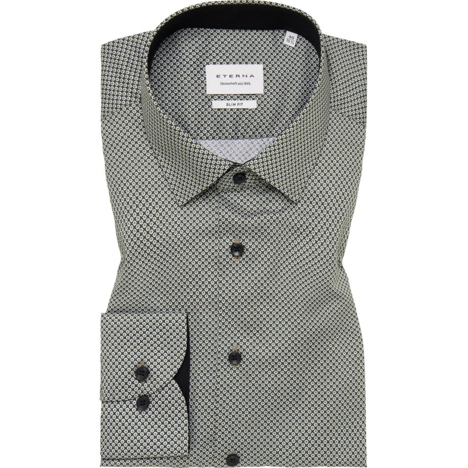 ETERNA Overhemd groen, Bedrukt Groen