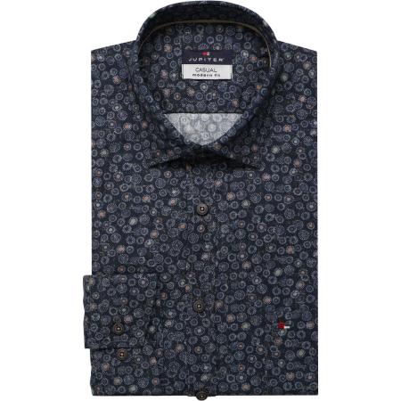Jupiter Casual Overhemd blauw, Motief